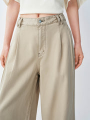 Women's casual loose straight-leg jeans