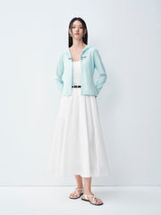 Women's double-zipper hooded letter cardigan