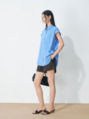 Women's Casual Blend Sleeveless Shirt