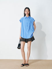 Women's Casual Blend Sleeveless Shirt