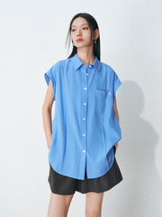 Women's Casual Blend Sleeveless Shirt