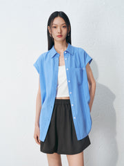 Women's Casual Blend Sleeveless Shirt