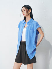 Women's Casual Blend Sleeveless Shirt