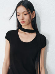 Women's Casual Slim Fit Flutter Sleeve  Top
