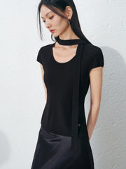 Women's Casual Slim Fit Flutter Sleeve  Top