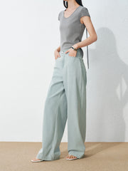 Women's casual loose-fit straight-leg jeans