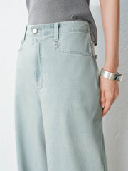 Women's casual loose-fit straight-leg jeans