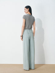 Women's casual loose-fit straight-leg jeans