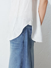 Women's Casual Sleeveless Lyocell Blend Shirt