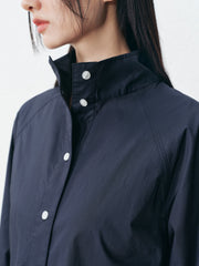 Women's casual mandarin collar long-sleeve shirt