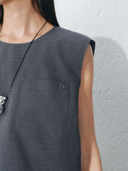 Women's Commute-Style Gray Vest