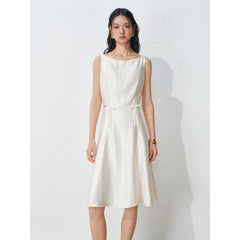 Women's Commute Sleeveless Bateau Neck Dress