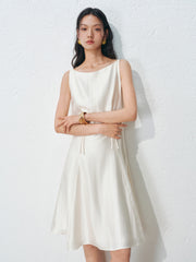 Women's Commute Sleeveless Bateau Neck Dress