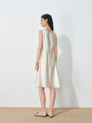Women's Commute Sleeveless Bateau Neck Dress