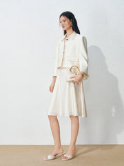 Women's tailored boxy casual lapel jacket