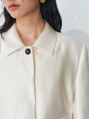 Women's tailored boxy casual lapel jacket