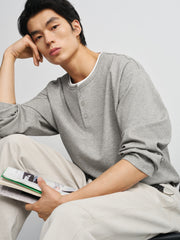 Men's Old Money Style Faux-Layer  T-Shirt