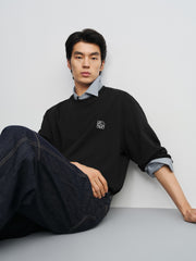 Men's Casual Embroidered Long-Sleeve T-shirt