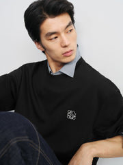 Men's Casual Embroidered Long-Sleeve T-shirt