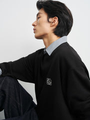 Men's Casual Embroidered Long-Sleeve T-shirt