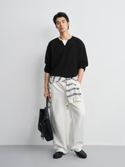 Men's  Casual Money Style Faux-Layer  T-Shirt