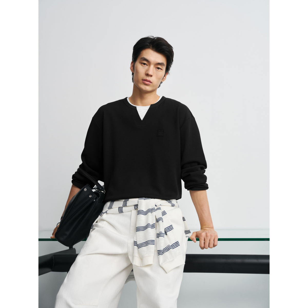 Men's  Casual Money Style Faux-Layer  T-Shirt