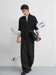 Men's Casual Stand-Collar Sweater Jacket