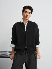 Men's Casual Stand-Collar Sweater Jacket