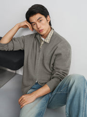 Men's Casual Stand-Collar Sweater Jacket