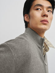 Men's Casual Stand-Collar Sweater Jacket