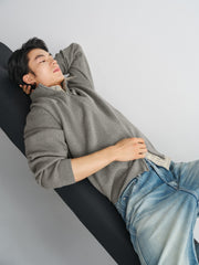 Men's Casual Stand-Collar Sweater Jacket
