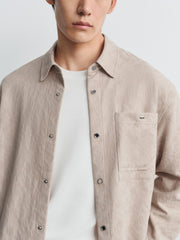 Men's Casual Textured Jacquard Shirt