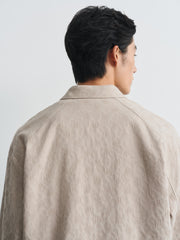 Men's Casual Textured Jacquard Shirt
