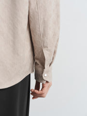 Men's Casual Textured Jacquard Shirt