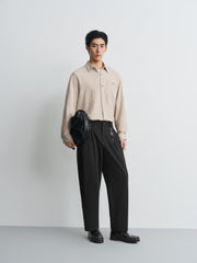 Men's Casual Textured Jacquard Shirt