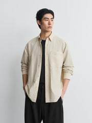 Men's Old Money Style Textured Linen Shirt
