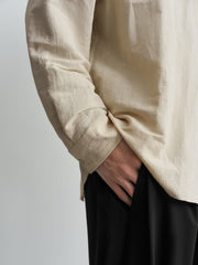 Men's Old Money Style Textured Linen Shirt