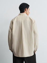 Men's Old Money Style Textured Linen Shirt