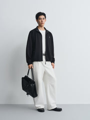 Men's Casual Jacquard-Knit Stand-Collar Jacket