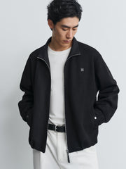 Men's Casual Jacquard-Knit Stand-Collar Jacket