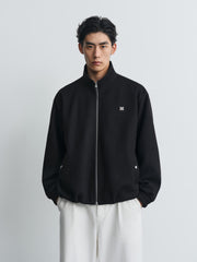 Men's Casual Jacquard-Knit Stand-Collar Jacket