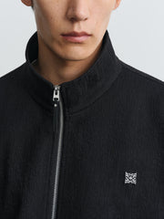 Men's Casual Jacquard-Knit Stand-Collar Jacket