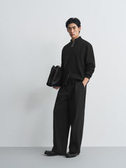 Men's Casual Stand-Collar Sweater Jacket