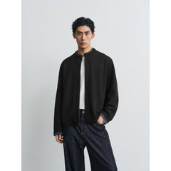 Men's Old Money Style Cable-Knit Jacket