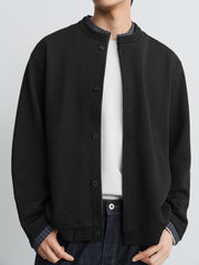 Men's Old Money Style Cable-Knit Jacket