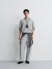 Men's Casual Shirt-Collar Faux-Layer Sweatshirt