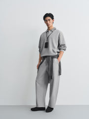 Men's Casual Shirt-Collar Faux-Layer Sweatshirt