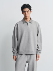 Men's Casual Shirt-Collar Faux-Layer Sweatshirt