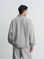 Men's Casual Shirt-Collar Faux-Layer Sweatshirt