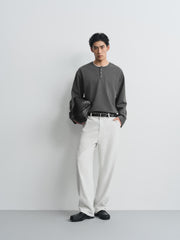 Men's Old Money Style Cotton-Linen Blend Trousers